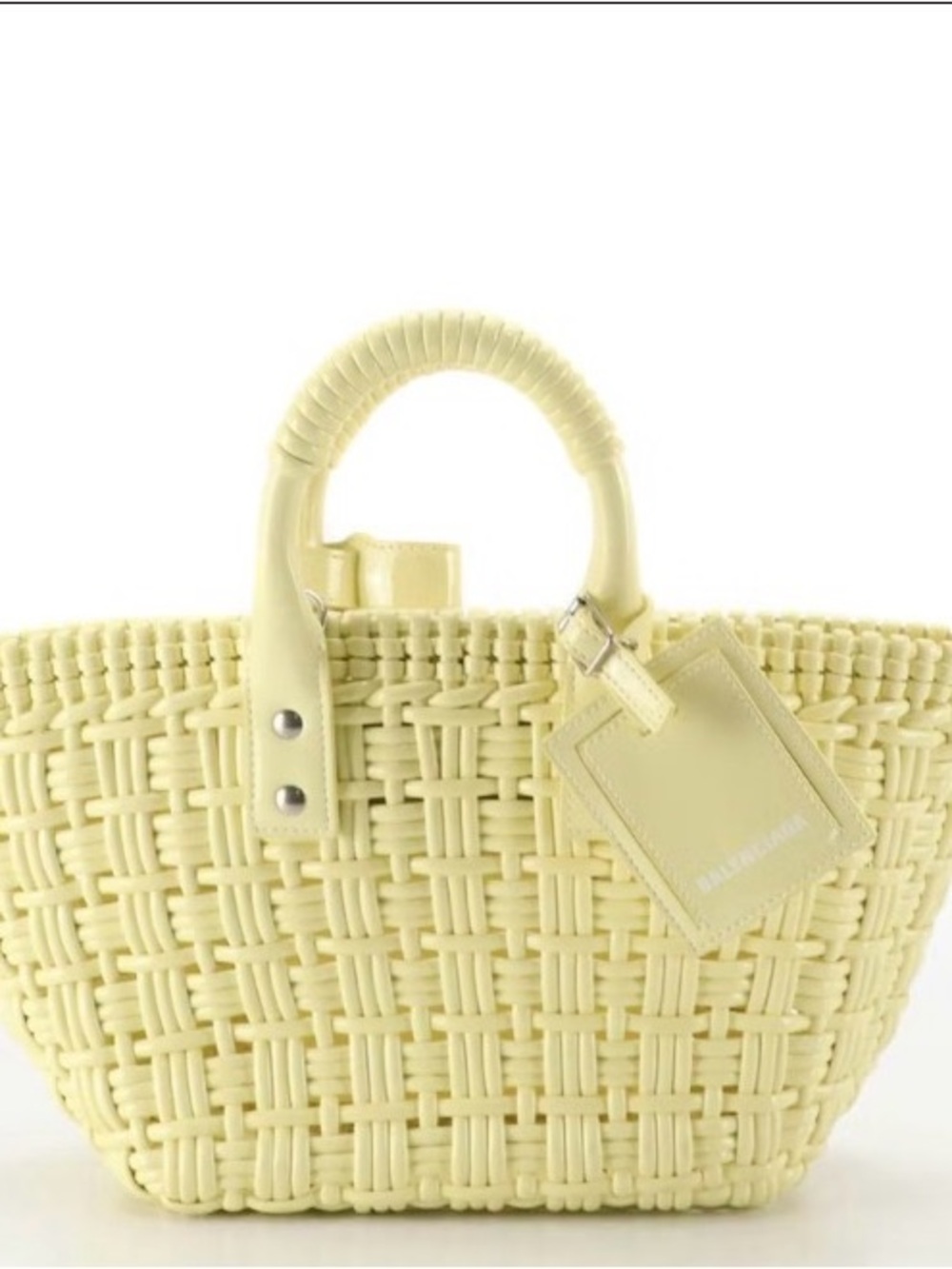 Authentic Balenciaga Bistro XS Tote in Woven Faux Leather